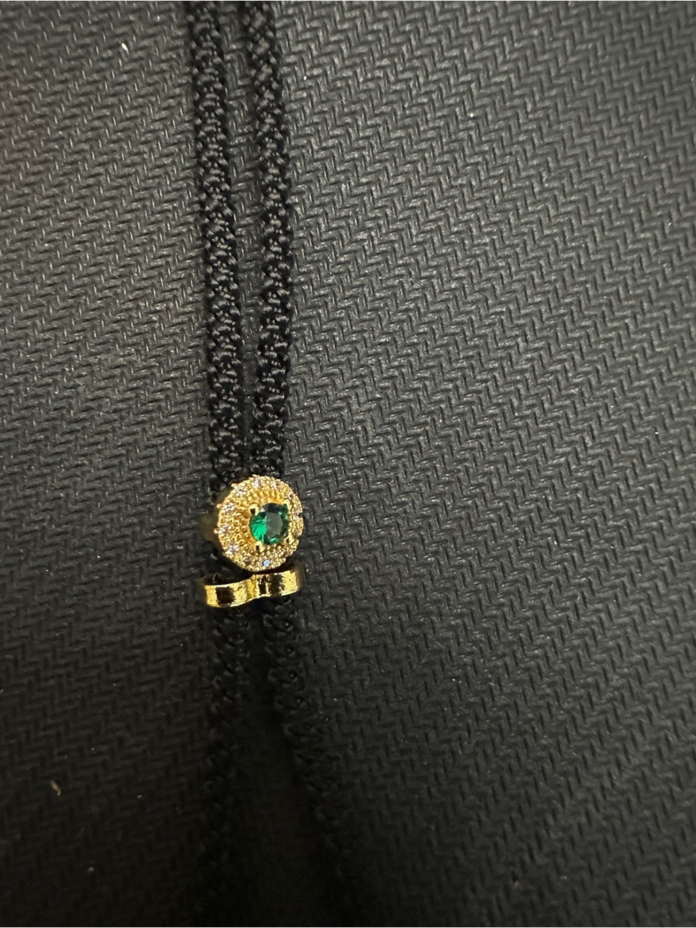 Elegant Green Jade Pendant Necklace with Gold Accents - Picture 7 of 7